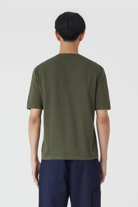 ピュアコットンTシャツ CLOSED FZFN2075 衣類 チャードグリーン 男性